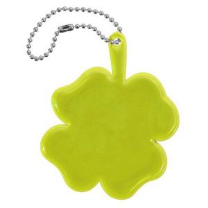 reflexní čtyřlístek přívěšek reflexní čtyřlístek jako bezpečnostní prvek na tašku klíče batoh ,reflexní prvek přívěsek zelený  žlutý  růžový čtyřlístek