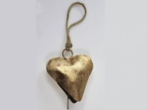 Srdce zvonec kovový 11cm
